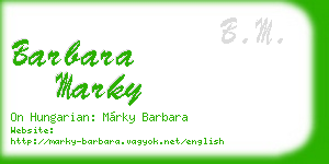 barbara marky business card