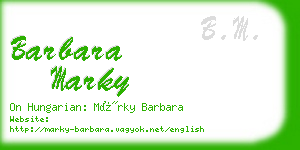 barbara marky business card